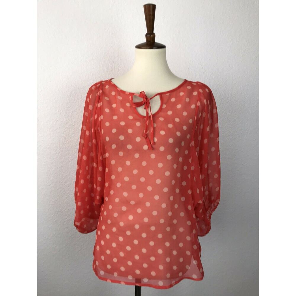 Hi There From Karen Walker Semi Sheer Polka Dot Top